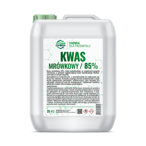 Kwas mrówkowy 85%, kwas karboksylowy to organiczny związek chemiczny, a zarazem najmocniejszy kwas karboksylowy. Bezbarwna ciecz o ostrym zapachu.