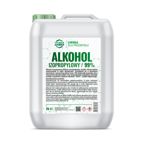 Alkohol izopropylowy (IPA) 20 kg - izopropanol (propan-2-ol) - doskonały środek do odtłuszczania