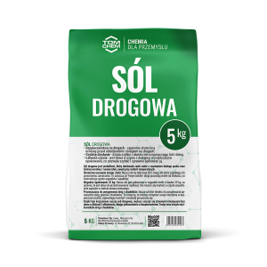 Sól drogowa 5 kg  - najwyższej jakości idealna do walki z oblodzeniem i śliskimi warunkami na drogach i chodnikach.