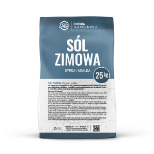 Sól zimowa / przemysłowa 25 kg - najwyższej jakości sól zimowa (sypka / miałka) idealna do walki z oblodzeniem i śliskimi warunkami na drogach i chodnikach.